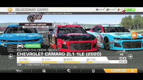 GUIGAMES - Real Racing 3D - NASCAR - Daytona 500 Camaro ZL1 1LE em 24 de novembro de 2020