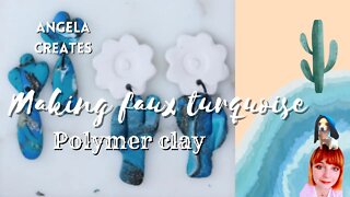 POLYMER CLAY FAUX TURQUOISE TUTORIAL/HOW TO MAKE A GEMSTONE