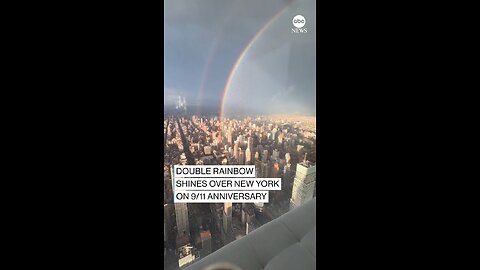 HOPE OVER HATE: A double rainbow graced the sky over New York City on the 22nd anniversary