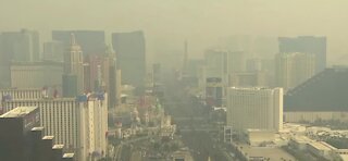 Wildfire smoke blanketing Las Vegas area