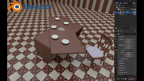 Modeling a rotational table in Blender #21