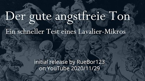 Der gute angstfreie Ton - Schnelltest eines Lavalier-Ansteckmikrofons (29.11.2020)