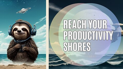 Theta One Sea Waves - Music for productivity, working, learning & relaxing with sound of sea waves