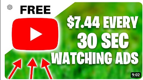 Earn $7.44 Every 30 Seconds WATCHING ADS (Make Money Online)
