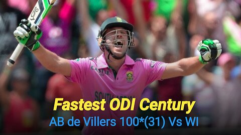 New ! AB devillers Fastest Century | Fastest Century | On This Day | 13 sports