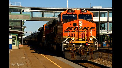 Fast Moving Train Through Anoka, Minnesota