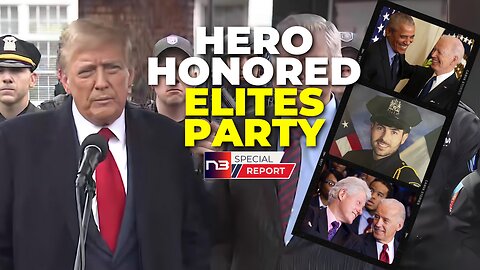 Trump Honors Fallen NYPD Hero While Biden Parties with Elites You Won't Believe Who Attended