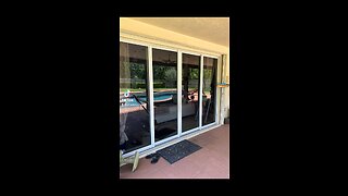 Sliding glass door repair; roller and track replacement, in Boca Raton, Fl.