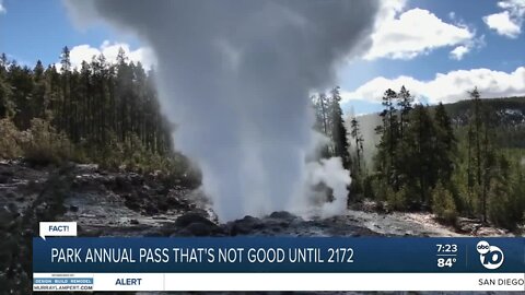 Fact or Fiction: Yellowstone National Park offers annual pass for year 2172?