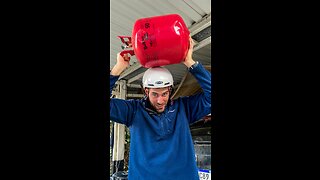 AMAZING! This helmet was hit by a gas canister and came out intact 🤯