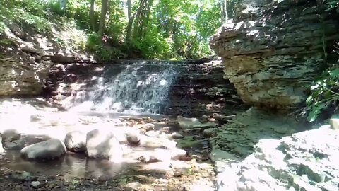 ASMR. Relaxing waterfall.