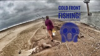 😱 Cold Front Fishing 😱