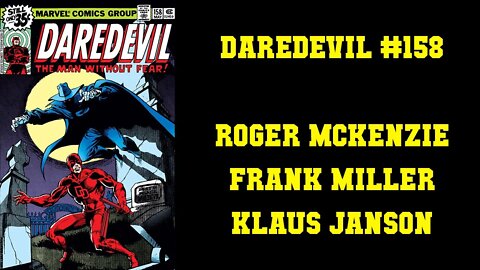 Daredevil #158 Roger McKenzie Frank Miller, Klaus Janson