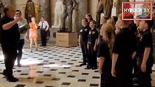 Capitol Police Stop The National Anthem