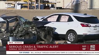 Major crash shuts down Grand Ave in Glendale