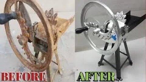 "Reviving the Rust: Restoring a Manual Nettle Cutter to its Former Glory!"