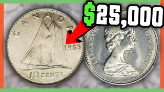 RARE CANADIAN DIMES WORTH MONEY - VALUABLE COINS IN YOUR POCKET CHANGE!!