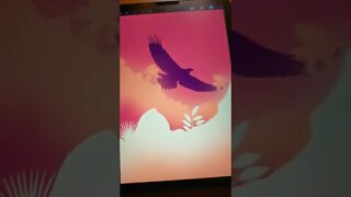 How to Draw Sunset with Eagle? 🦅 - Daily Art nr.131🖌️