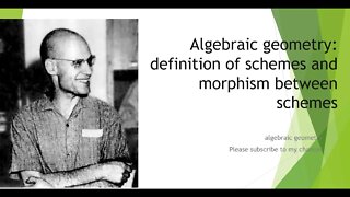 Algebraic geometry definition of schemes and morphism between schemes