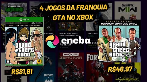 Veja Quanto Você Economiza Comprando 4 JOGOS do GTA de Xbox no Eneba Comparando com a LIVE BR