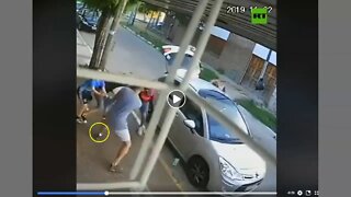 Kid Protects Mom From Robbers -