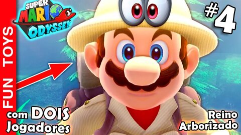 🔴 Super Mario Odyssey #4 - O Reino Arborizado é cheio de surpresas e segredos! Usamos novos PODERES!