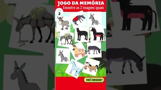 JOGO DA MEMÓRIA | DESAFIO # 010 | BURROS | #SHORT