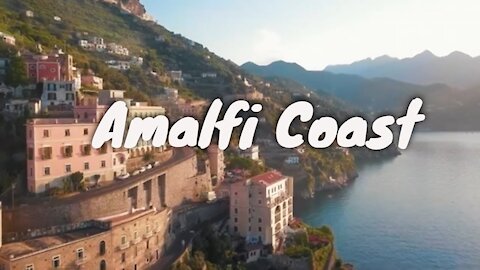 Aerial of Amalfi Coast Italy | Costiera Amalfitana Drone (HD)