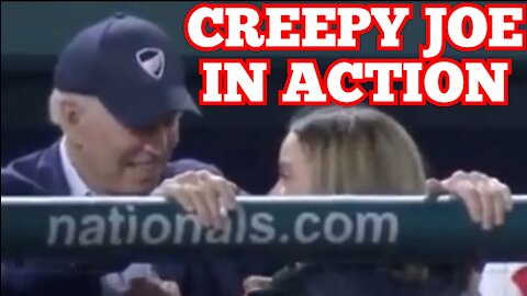 Joe Biden Traps Young Woman At 2021 Congressional Baseball Game | Baseball Stadium Boos Joe Biden