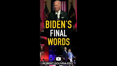 Biden's Final Words before he EXITS #shorts