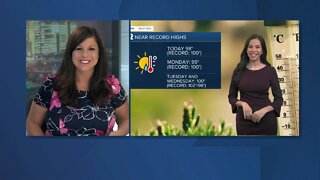 Near Record Highs Through Wednesday