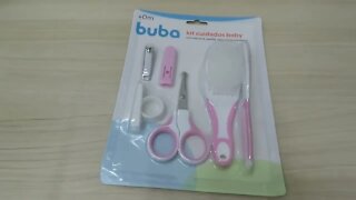 Kit Cuidados Baby Buba com Escova, Pente, Tesoura e Cortador