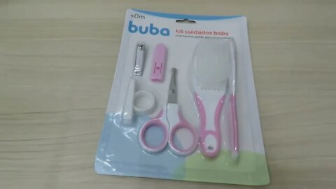 Kit Cuidados Baby Buba com Escova, Pente, Tesoura e Cortador