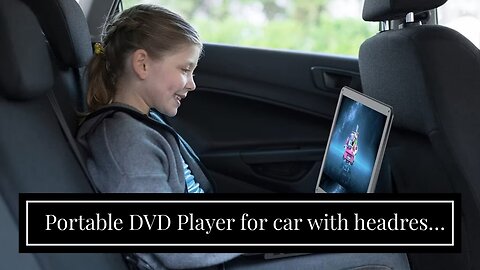 Portable DVD Player for car with headrest Mount for Kids 10.1" DVD CD Video Players Region Free...