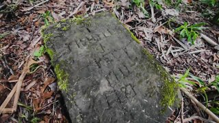 241-year-old headstone found along Cuyahoga River