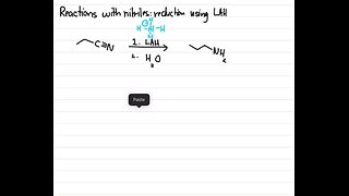 Reaction with nitriles using LAH