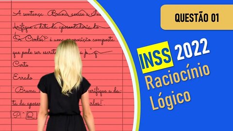 INSS Questão de Raciocínio Lógico do Concurso do INSS de 2016 para o Concurso 2022 #shorts #short