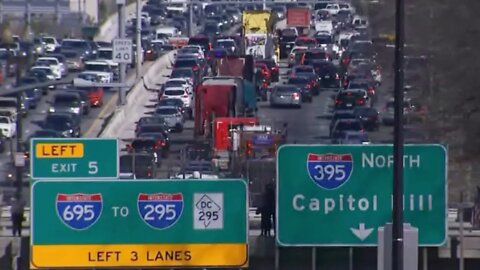 "The People's Convoy" TRUCKERS protest "JAMS' DC highways for 3rd day, MPD closed exits and lanes"