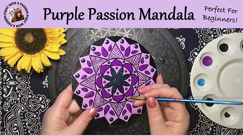 🎨 Purple Mandala | Easy Acrylic Painting Tutorial
