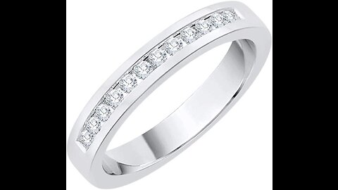 KATARINA Diamond Anniversary Wedding Band Stackable Ring in Sterling Silver (120 cttw, G-H, I2...