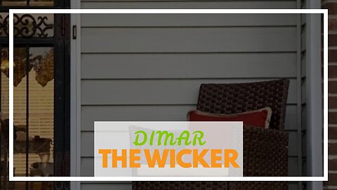 DIMAR GARDEN 3 Pieces Outdoor Patio Furniture Set Porch Conversation Rattan Wicker Chairs with...