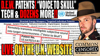 "VOICE TO SKULL" D.E.W. PATENT & DOZENS MORE "DIRECTED ENERGY WEAPON / TARGETED INDIVIDUAL PATENTS" LIVE ON THE U.N. WEBSITE!