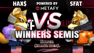 FPS4 Online - EMG | Hax$ (Fox) vs. CLG | SFAT (Fox) - Melee Winners Semis