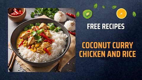 Free Coconut Curry Chicken and Rice Recipe 🥥🍛🍗