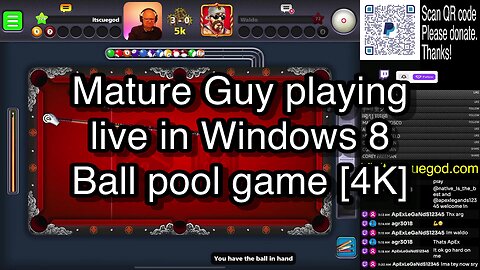 Mature Guy playing live in Windows 8 Ball pool game [4K] 🎱🎱🎱 8 Ball Pool 🎱🎱🎱