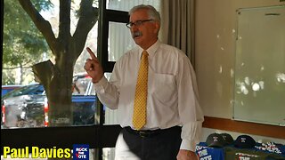 Paul Davie, Rock The Vote NZ candidate for Auckland Central speaks at Freemans Bay Community Centre on 10 June 2023