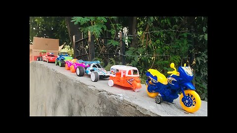 Toys Sliding Of Walls-Mercedes Benz,Tractor,Helicopter,Bat Mobile,KTM Bike,CNG Auto 🛺🏎🚂🚎🚁
