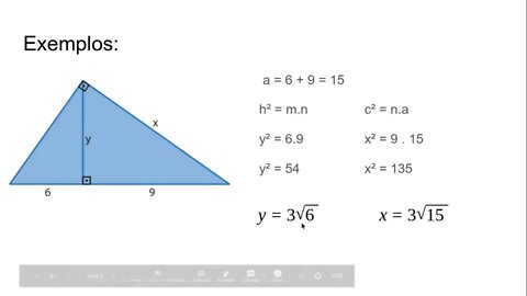 Matemática 7ºano - aula 49 - Relações métricas no triângulo retângulo [ETAPA]