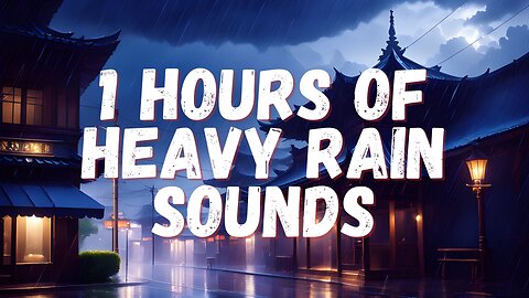 1 Hours of Heavy Night Rain, Rain Sounds for Sleeping | Beat insomnia, Relax, Reduce Stress #study