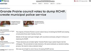 Alberta Canada City Voted to ditch the RCMP!